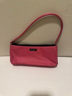 kate spade Hot Pink Satin Wristlet Clutch